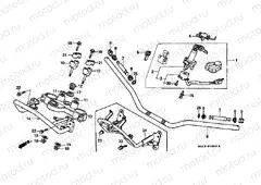 F-5 STEERING BAR TUBE / UPPER BRIDGE