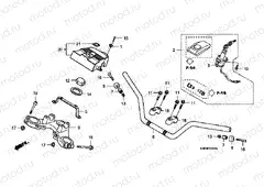 F-5 STEERING BAR TUBE / UPPER BRIDGE