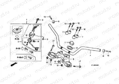 F-5 STEERING BAR TUBE / UPPER BRIDGE