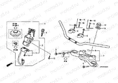 F-5 STEERING BAR TUBE / UPPER BRIDGE