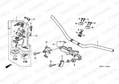 F-5 STEERING BAR TUBE / UPPER BRIDGE
