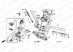 F-5 STEERING WHEEL PIPE / UPPER BRIDGE (NTV600 / 650J / K / L / M)