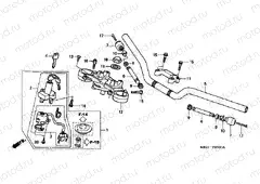 F-5 TIE ROD PIPE / UPPER BRIDGE (CB600F2 / F22)