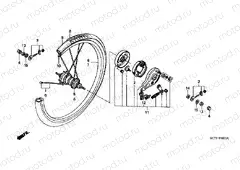 F-6-1 REAR WHEEL / REAR BRAKE (PAC14-B1, B2)