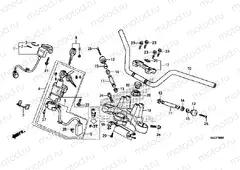 F-6 STEERING BAR PIPE / UPPER BRIDGE