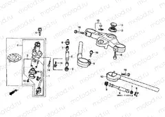 F-6 STEERING BAR PIPE / UPPER BRIDGE