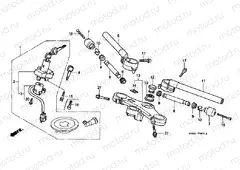 F-6 STEERING BAR TUBE / UPPER BRIDGE (V / W / X / Y)