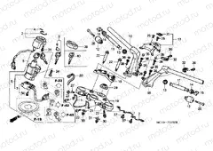 F-7 STEERING BAR PIPE / UPPER BRIDGE