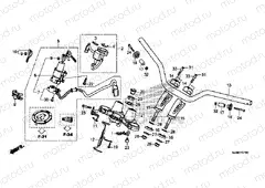 F-7 STEERING BAR PIPE / UPPER BRIDGE