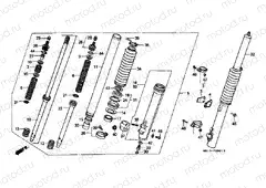 F-8-1 FRONT FORK (XR250RG / RH / RJ / RK / RL / RM)