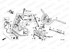 F-8 STEERING BAR PIPE / UPPER BRIDGE