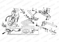 F-8 STEERING BAR PIPE / UPPER BRIDGE