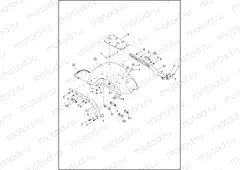 FENDERS AND SUPPORTS, REAR - FLDE, FLHC, FLHCS