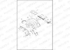 FENDERS AND SUPPORTS, REAR - FLHCS