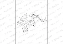 FENDERS AND SUPPORTS, REAR - FXLR, FXLRS