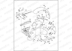 FENDERS, LICENSE PLATE & RADIO BRACKET - FXRP