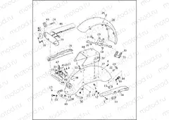FENDERS, LICENSE PLATE & RADIO BRACKETS - FXRP