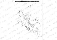 FENDERS, REAR - 883N/1200N/V/X (ALL EXCEPT CANADA)