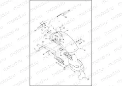 FENDERS, REAR - 883N/1200V/X (ALL EXCEPT CANADA)
