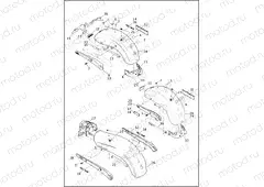 FENDERS, REAR - FXDB, FXDBA, FXDBP, FXDF & FXDWG