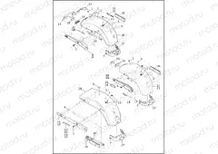 FENDERS, REAR - FXDB, FXDBP, FXDBB, FXDF & FXDWG