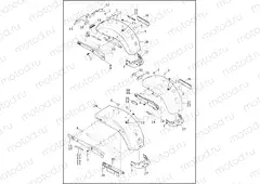 FENDERS, REAR - FXDB, FXDF, FXDLS AND FXDWG