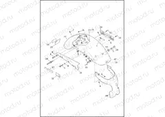 FENDERS, REAR - XL1200C, XL1200CA, XL1200CB, XL1200CP