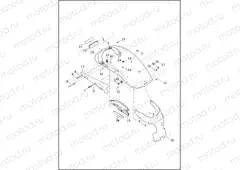 FENDERS, REAR - XL883N, XL1200X, XL1200X ANX, XL1200NS, XL1200XS (DOMESTIC ONLY)