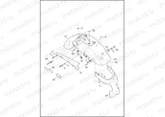 FENDERS, REAR - XL883N, XL1200X,1200X ANX, XL1200NS, XL1200XS (CANADA ONLY), XL883L (DOMESTIC, CANADA, HDI)