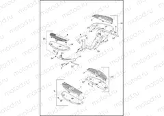 FOOTBOARDS, RIDER - FLDE, FLFB, FLFBS, FLHC, FLHCS, FLSL