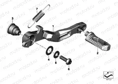 FOOTBRAKE LEVER, MACHINED
