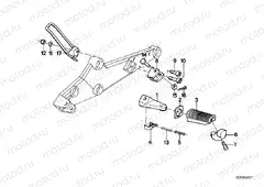 Footpeg plate/Rear footpeg