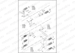 FOOTRESTS - 883L/N/R, 1200C/CA/CB/CP/V/X