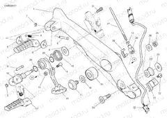 FOOTRESTS, LEFT [MOD:SCR800CR]