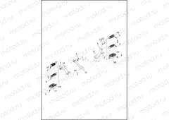 FOOTRESTS, RIDER, MID-CONTROL