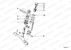 Fork brace, mounting parts