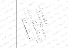 FORK, FRONT - 883L/R, 1200C/CA/CB/CP/V/X