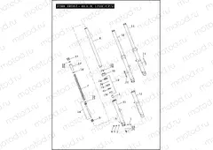 FORK, FRONT - 883L/R, 1200C/CP/V/X