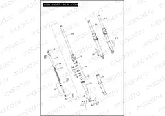 FORK, FRONT - 883N, 1200N