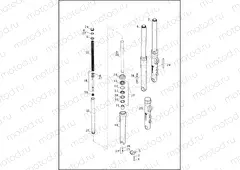 FORK, FRONT - ALL MODELS EXCEPT FLD (2 OF 2)