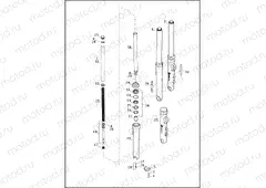 FORK, FRONT - ALL MODELS EXCEPT FXDLS (2 OF 2)