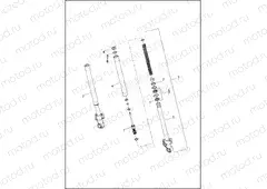 FORK, FRONT - XG750A
