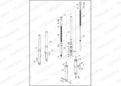 FORK, FRONT - XL883L, XL1200C