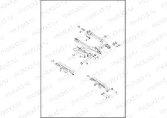 FORK, REAR, DEBRIS DEFLECTOR AND BELT GUARD