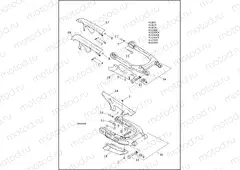 FORK, REAR, DEBRIS DEFLECTOR & BELT GUARD