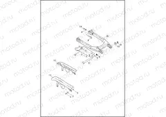 FORK, REAR, DEBRIS DEFLECTOR & BELT GUARD