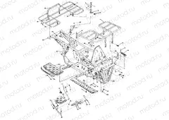 FRAME ASSEMBLY w/ RACKS 250 4x4 / W928127 (4922872287A007) | FRAME ASSEMBLY w/ RACKS 250 4x4 / W928127 (4922872287A007)