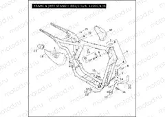 FRAME & JIFFY STAND - 883/C/L/R, 1200C/L/N/R