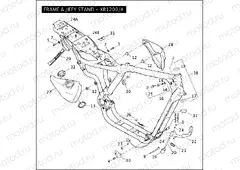 FRAME & JIFFY STAND - XR1200/X