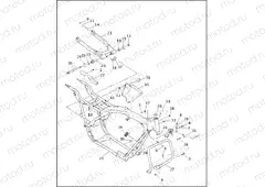 FRAME, REAR FORK & JIFFY STAND (1 OF 2)